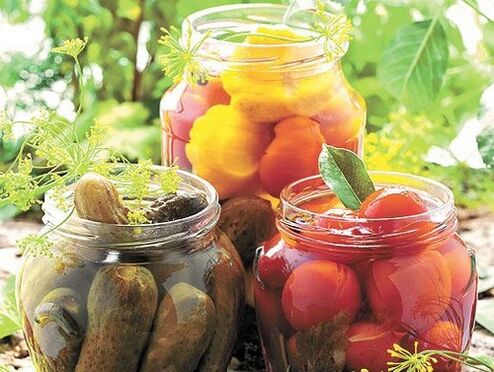 Pickle cucumbers and tomatoes to remove parasites